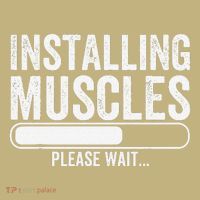 Funny Panda Installing Muscles Please Wait Gym Fitness Mousepad thumb 1