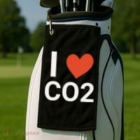 Funny Politically Incorrect Climate Hoax Golf Towel thumb 2