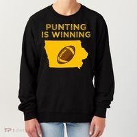 funny punting is winning iowa I cheer For The Punter Women's Sweatshirt thumb 0