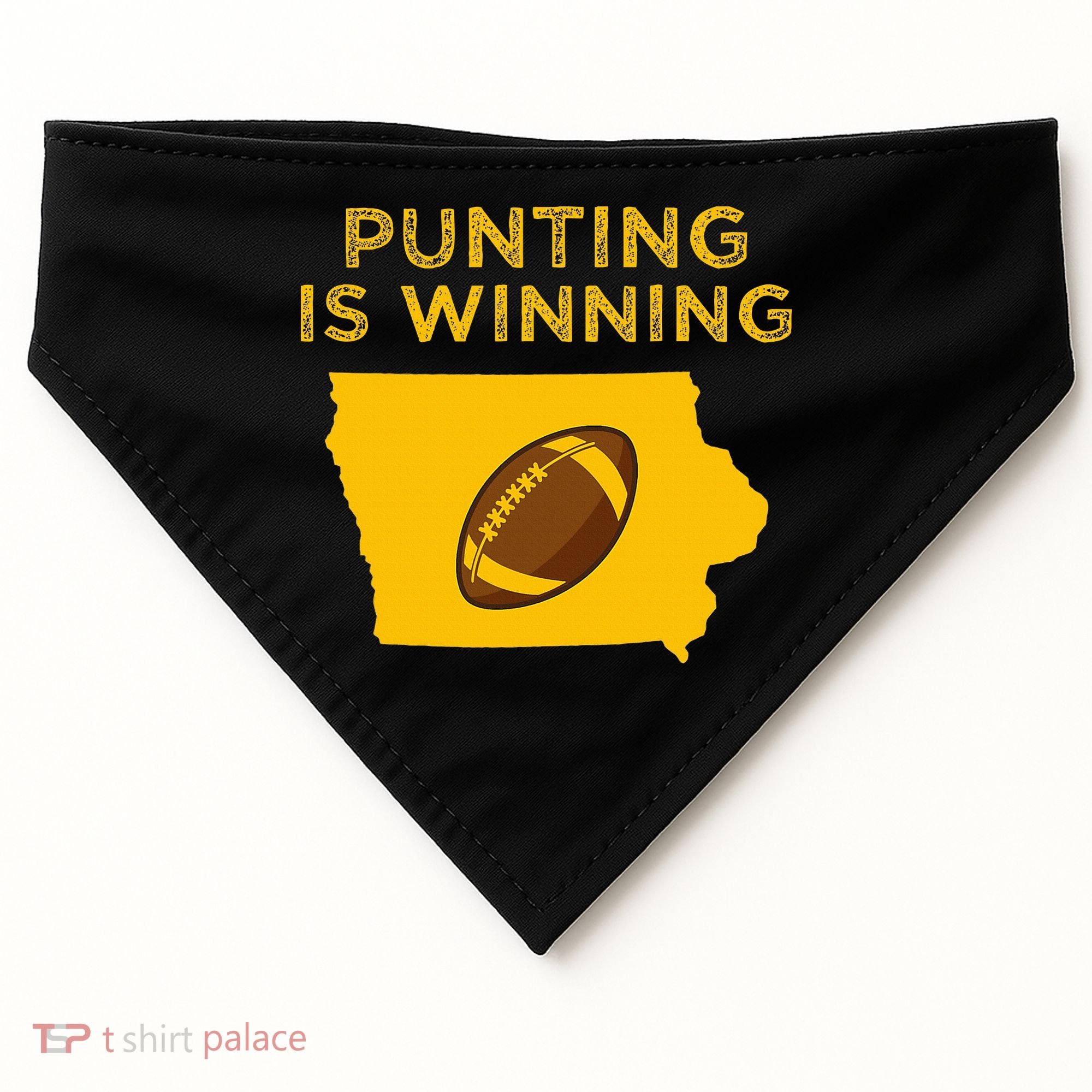 funny punting is winning iowa I cheer For The Punter USA-Made Doggie Bandana