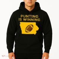 funny punting is winning iowa I cheer For The Punter Hoodie thumb 2