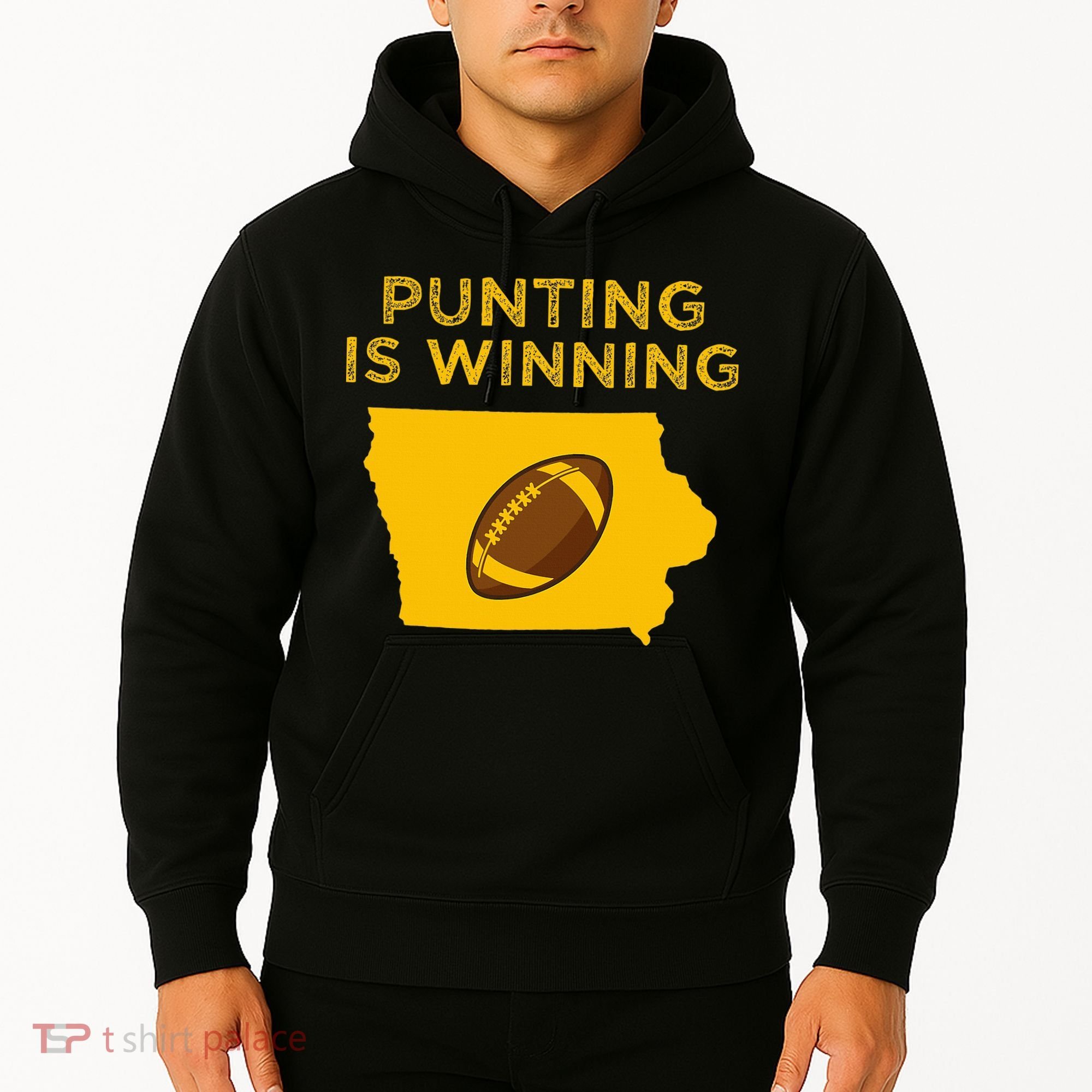 funny punting is winning iowa I cheer For The Punter Hoodie