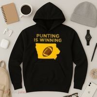 funny punting is winning iowa I cheer For The Punter Hoodie thumb 3