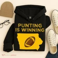 funny punting is winning iowa I cheer For The Punter Hoodie thumb 4