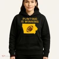 funny punting is winning iowa I cheer For The Punter Hoodie thumb 5