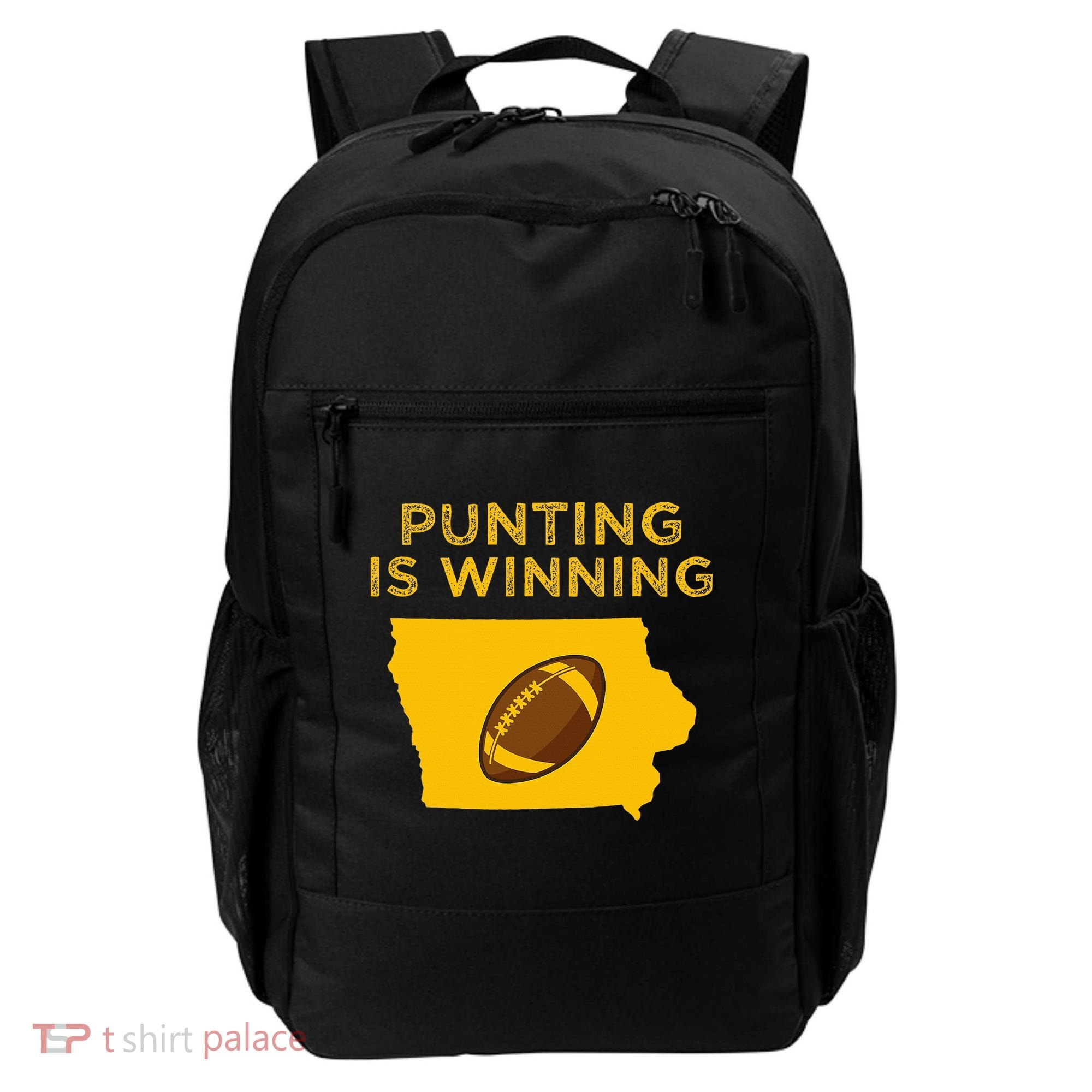funny punting is winning iowa I cheer For The Punter Backpack