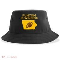 funny punting is winning iowa I cheer For The Punter Sustainable Bucket Hat thumb 0