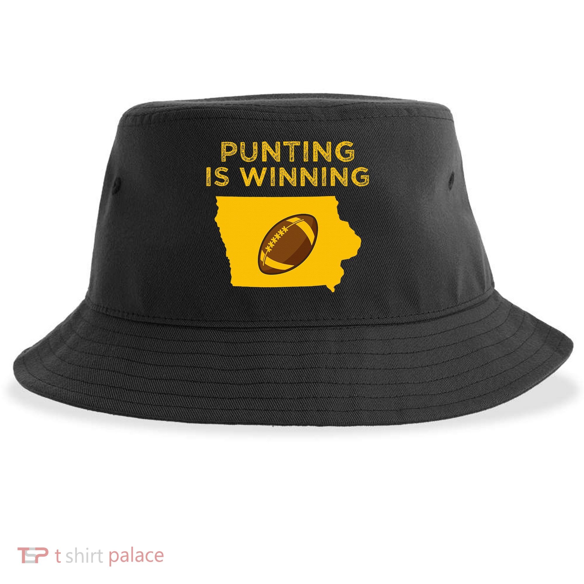 funny punting is winning iowa I cheer For The Punter Sustainable Bucket Hat