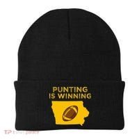funny punting is winning iowa I cheer For The Punter Beanie thumb 0