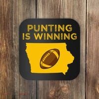 funny punting is winning iowa I cheer For The Punter Coaster thumb 0