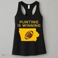 funny punting is winning iowa I cheer For The Punter Women's Tank Top thumb 3