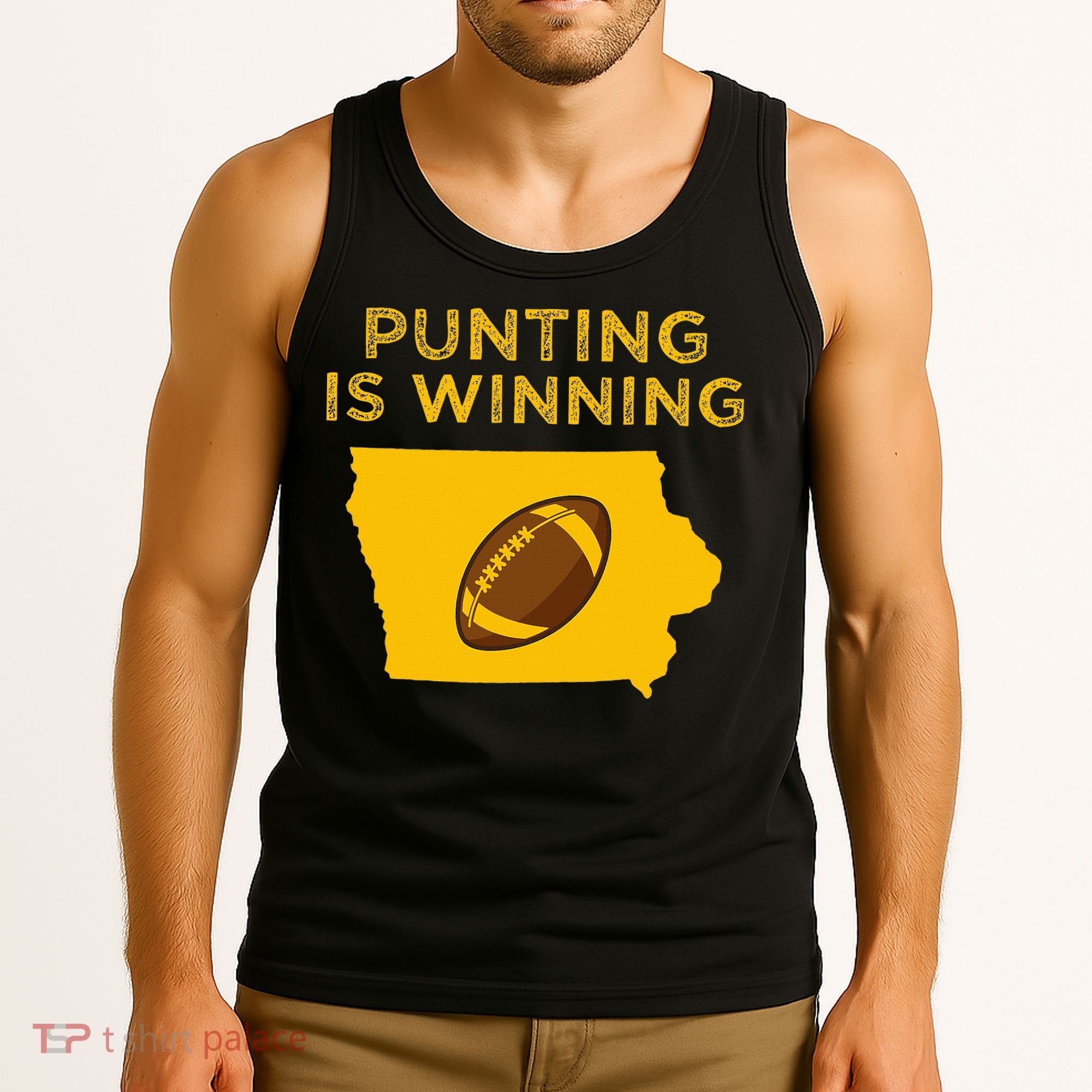 funny punting is winning iowa I cheer For The Punter Tank Top