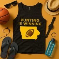 funny punting is winning iowa I cheer For The Punter Tank Top thumb 4
