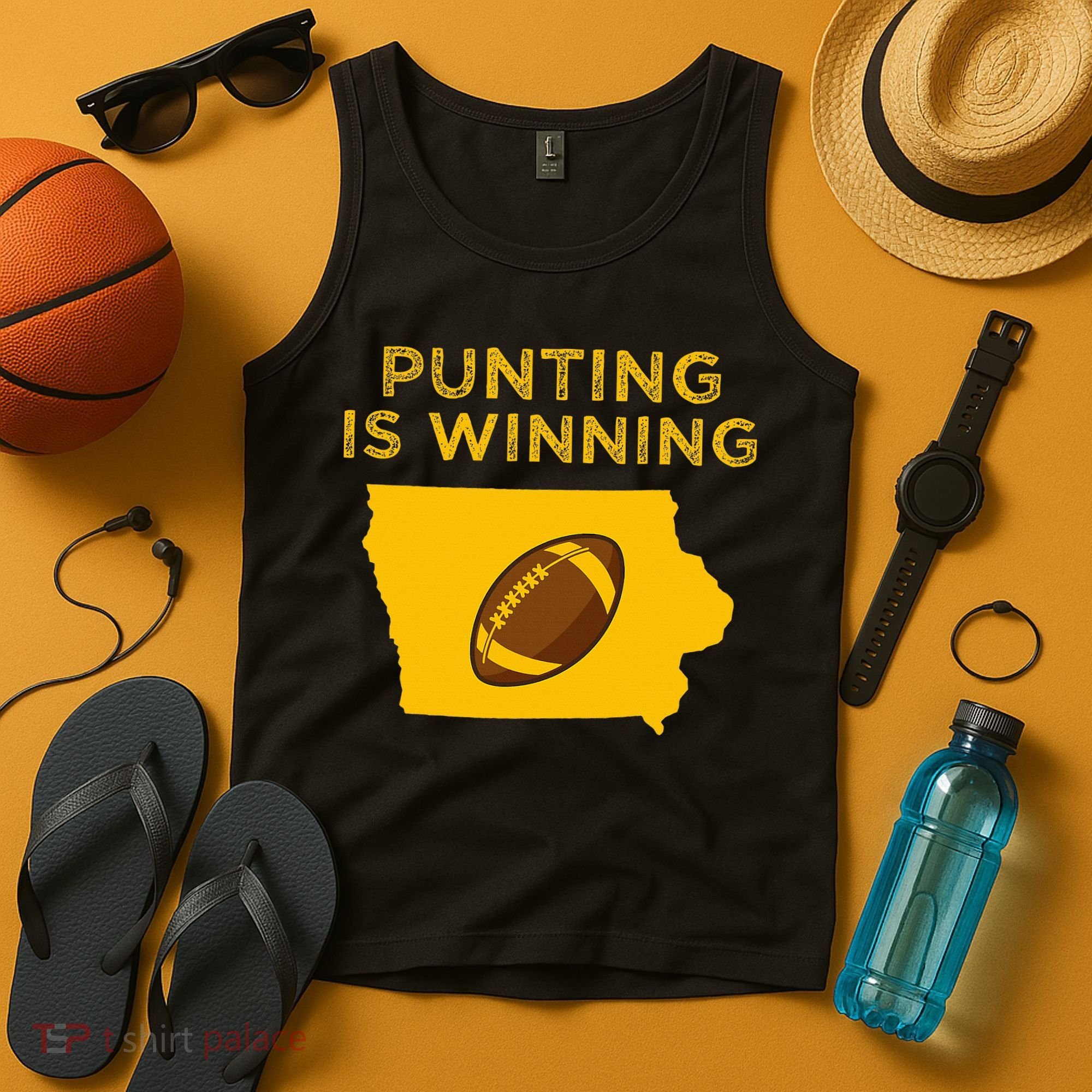 funny punting is winning iowa I cheer For The Punter Tank Top