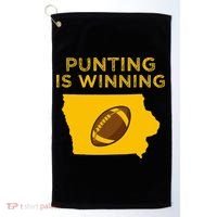 funny punting is winning iowa I cheer For The Punter Golf Towel thumb 0