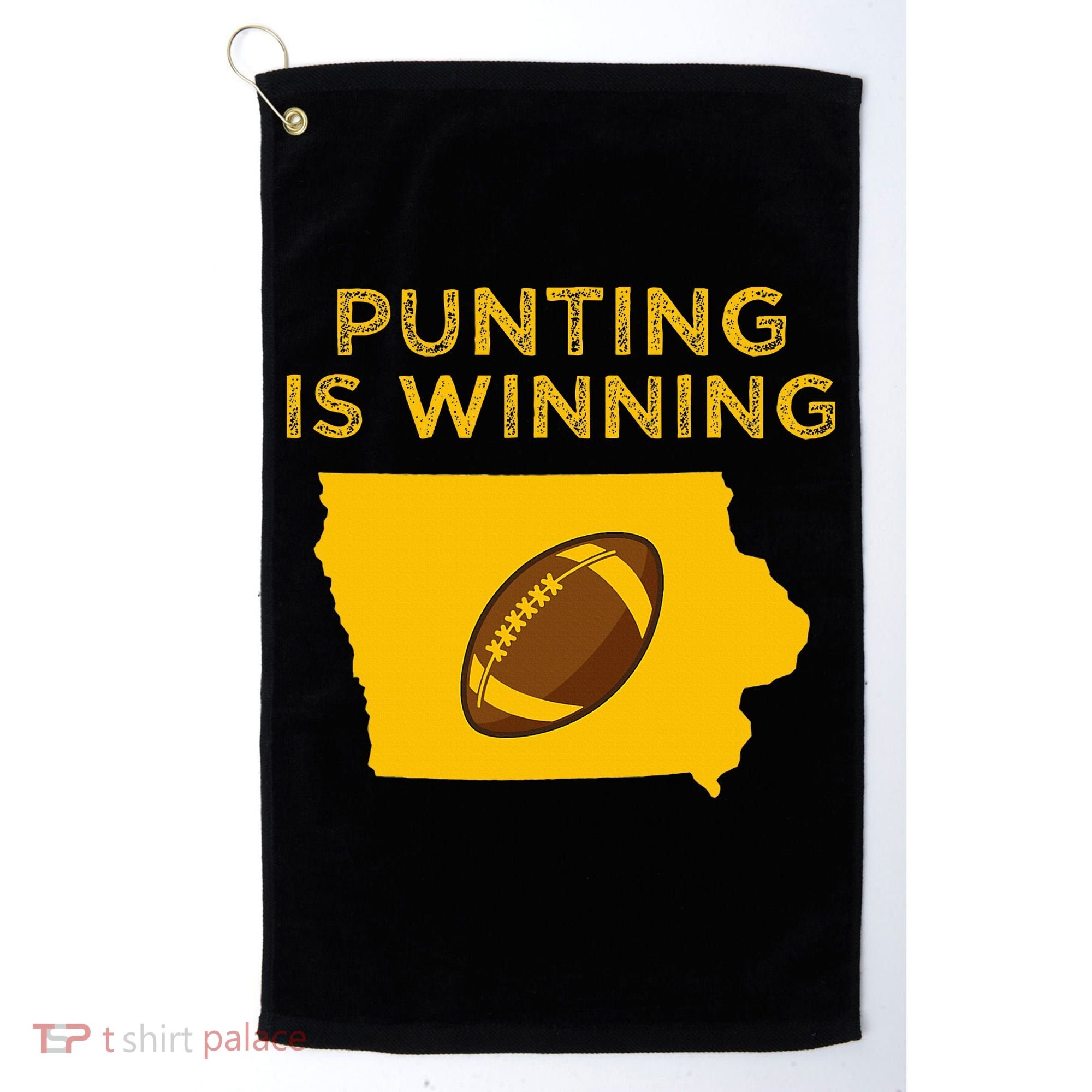 funny punting is winning iowa I cheer For The Punter Golf Towel