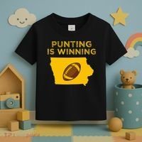 funny punting is winning iowa I cheer For The Punter Toddler T-Shirt thumb 3