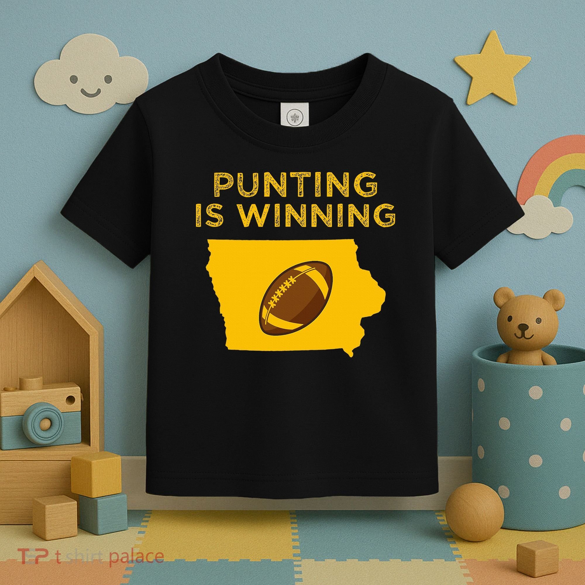 funny punting is winning iowa I cheer For The Punter Toddler T-Shirt