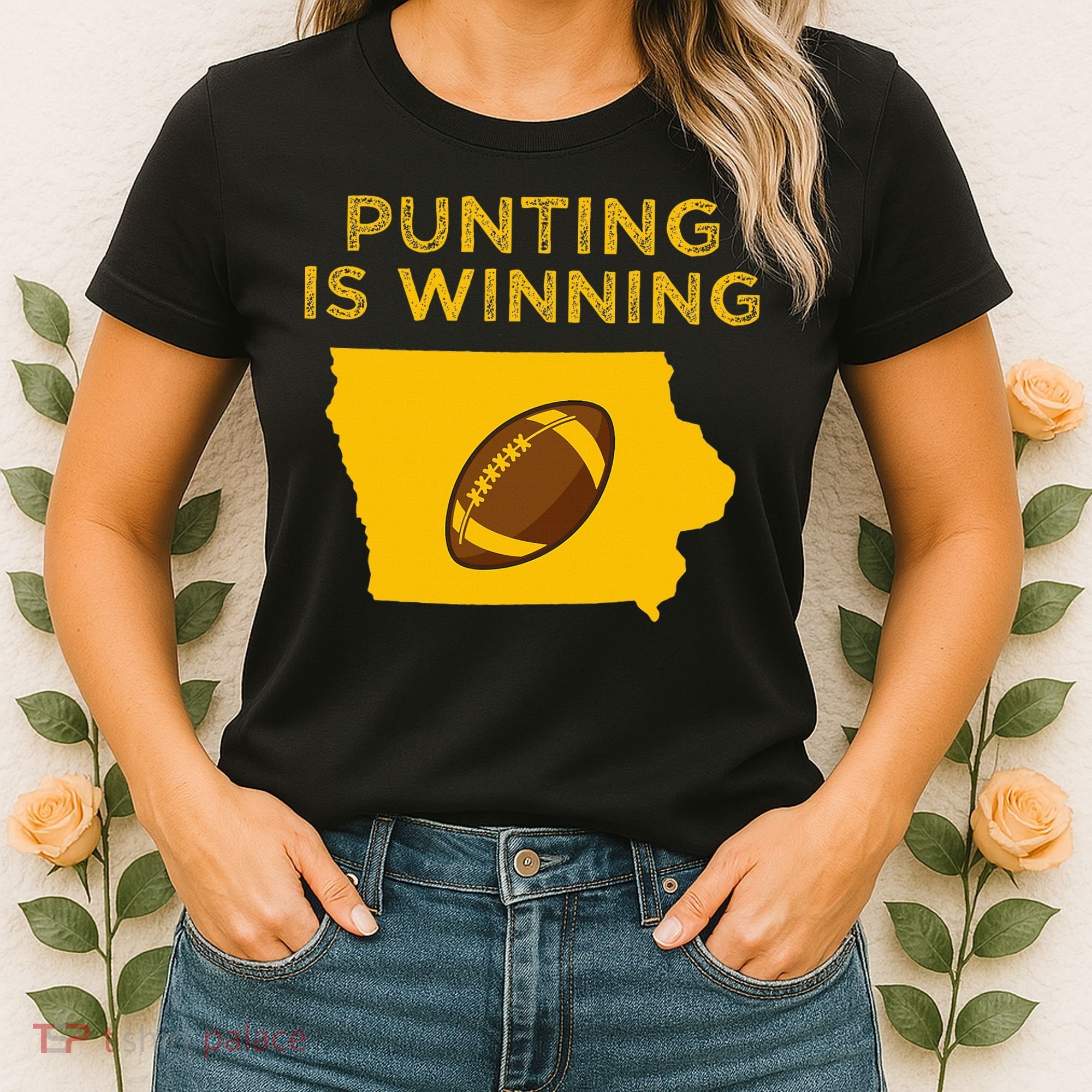 funny punting is winning iowa I cheer For The Punter Women's T-Shirt