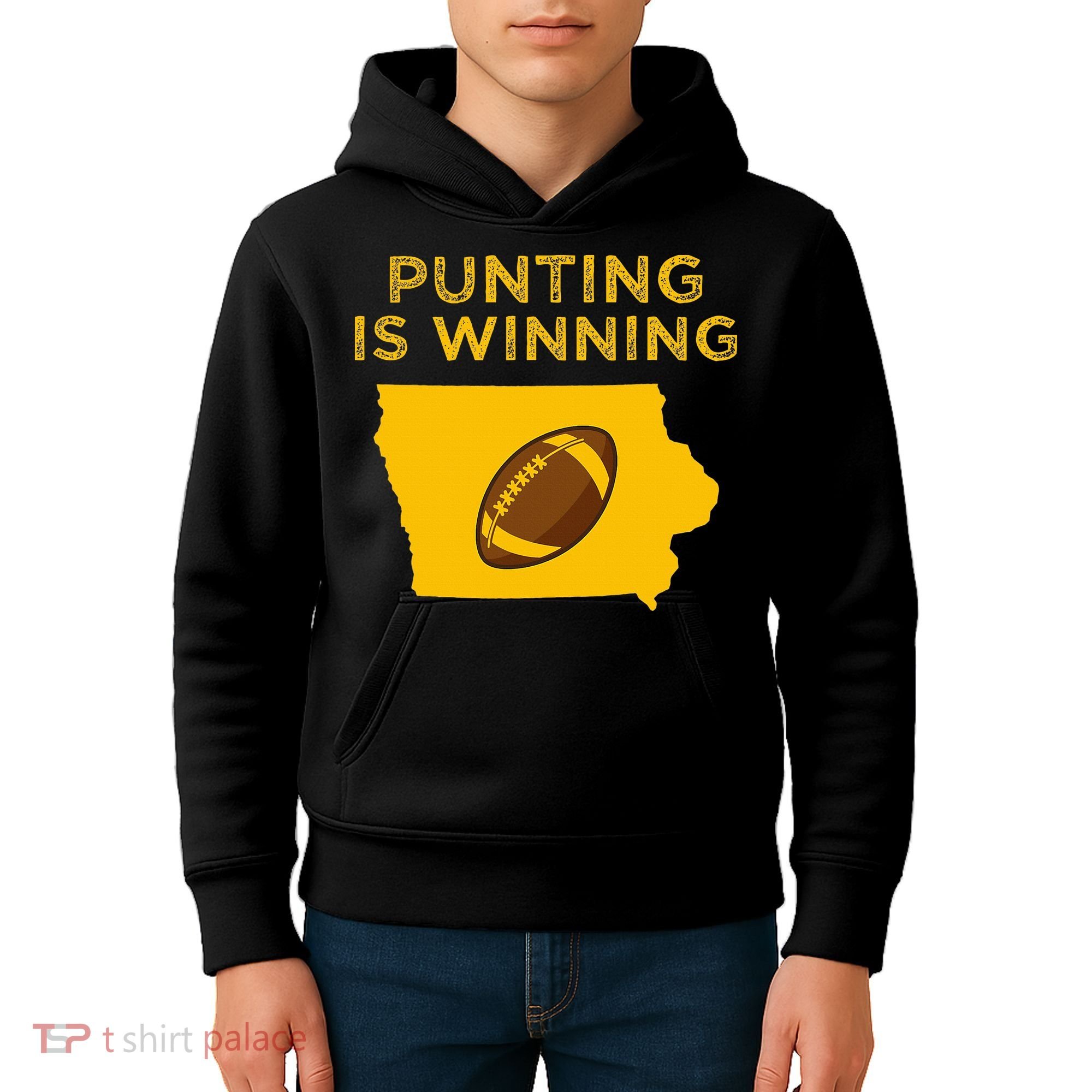 funny punting is winning iowa I cheer For The Punter Kids Hoodie