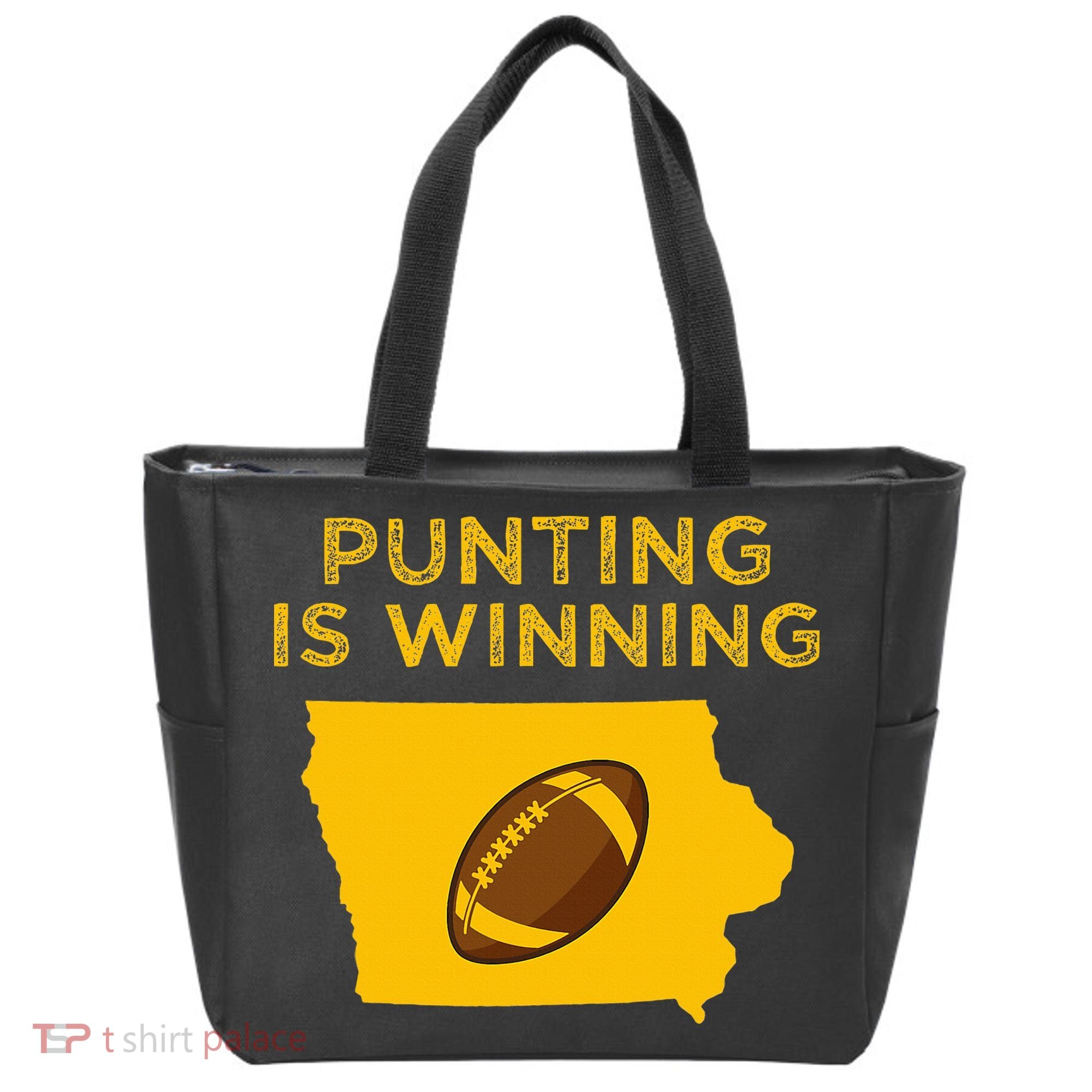 funny punting is winning iowa I cheer For The Punter Tote Bag