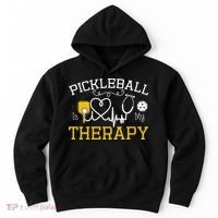 Funny Pickleball Is My Therapy Pickleball Player Humor Hoodie thumb 0
