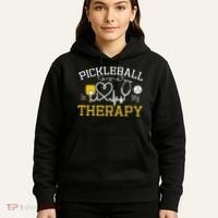 Funny Pickleball Is My Therapy Pickleball Player Humor Hoodie thumb 5