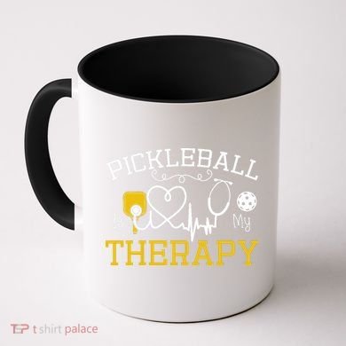 Funny Pickleball Is My Therapy Pickleball Player Humor Coffee Mug