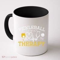 Funny Pickleball Is My Therapy Pickleball Player Humor Coffee Mug thumb 0