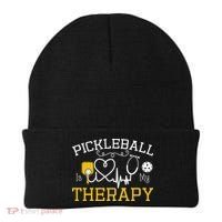 Funny Pickleball Is My Therapy Pickleball Player Humor Beanie thumb 0