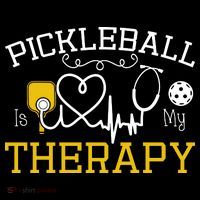 Funny Pickleball Is My Therapy Pickleball Player Humor Women's Hoodie thumb 2