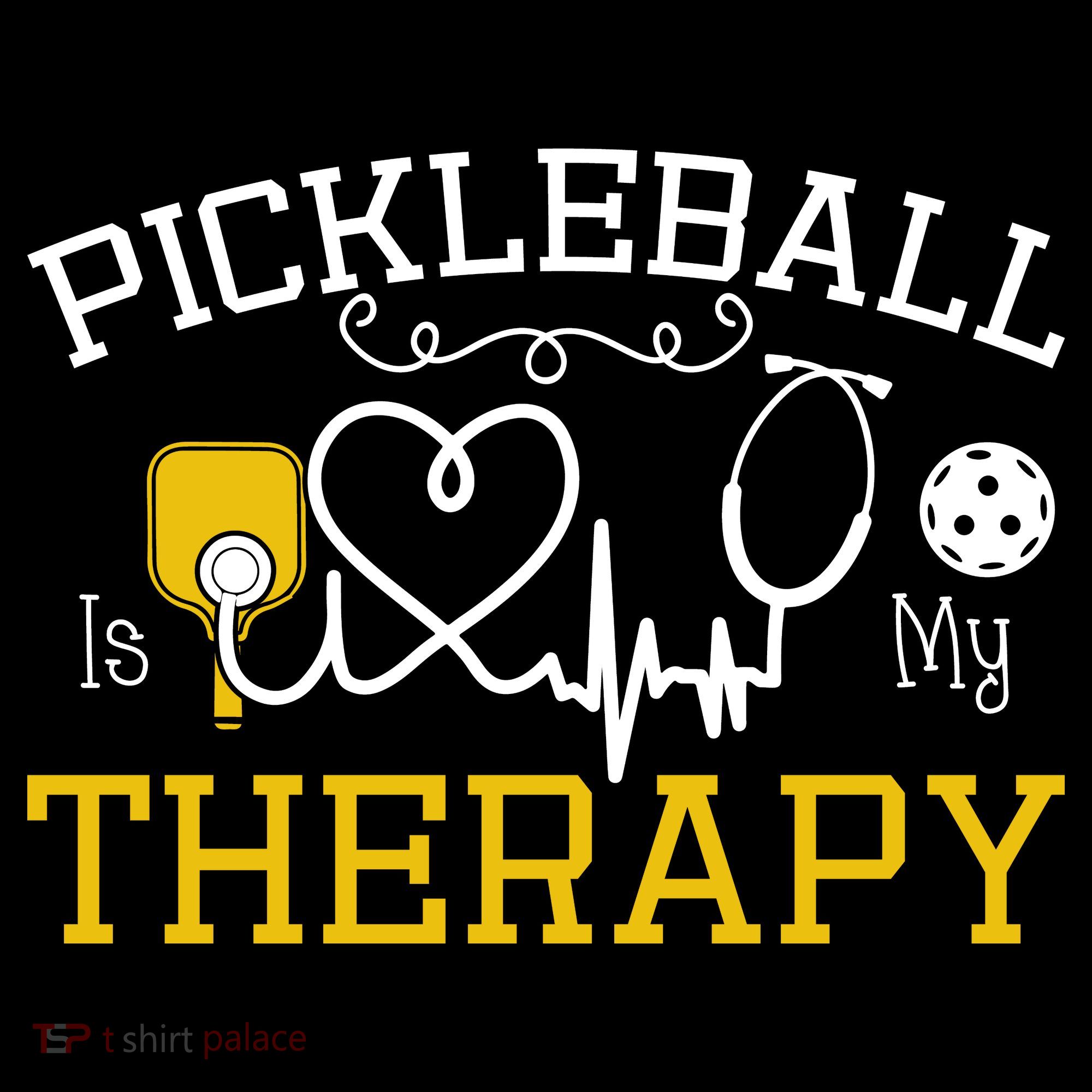 Funny Pickleball Is My Therapy Pickleball Player Humor Women's Hoodie