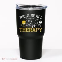 Funny Pickleball Is My Therapy Pickleball Player Humor Tumbler thumb 0