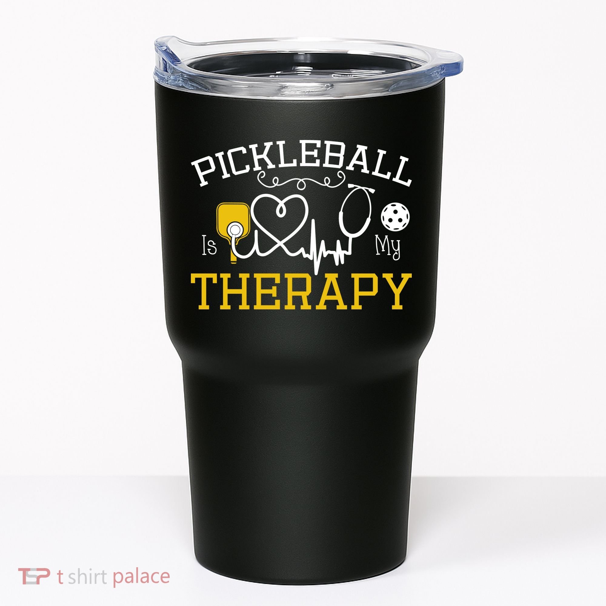 Funny Pickleball Is My Therapy Pickleball Player Humor Tumbler