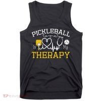 Funny Pickleball Is My Therapy Pickleball Player Humor Tank Top thumb 0