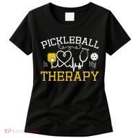 Funny Pickleball Is My Therapy Pickleball Player Humor Women's T-Shirt thumb 0
