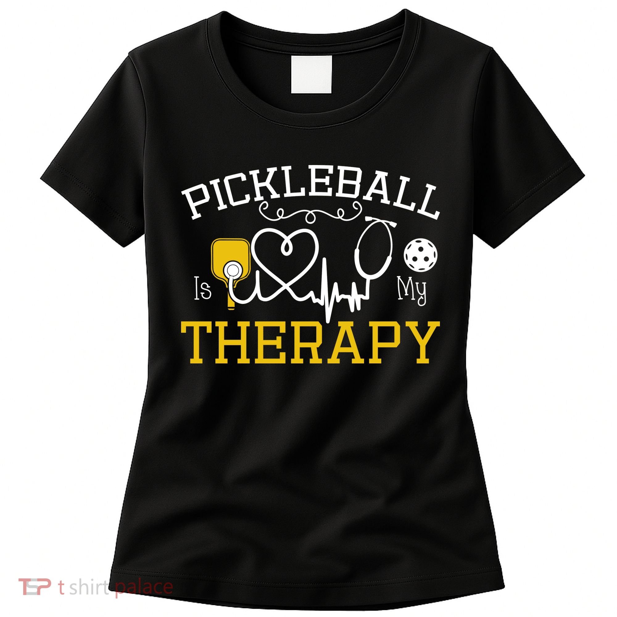 Funny Pickleball Is My Therapy Pickleball Player Humor Women's T-Shirt