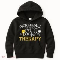 Funny Pickleball Is My Therapy Pickleball Player Humor Kids Hoodie thumb 0