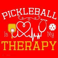 Funny Pickleball Is My Therapy Pickleball Player Humor Santa Hat thumb 1