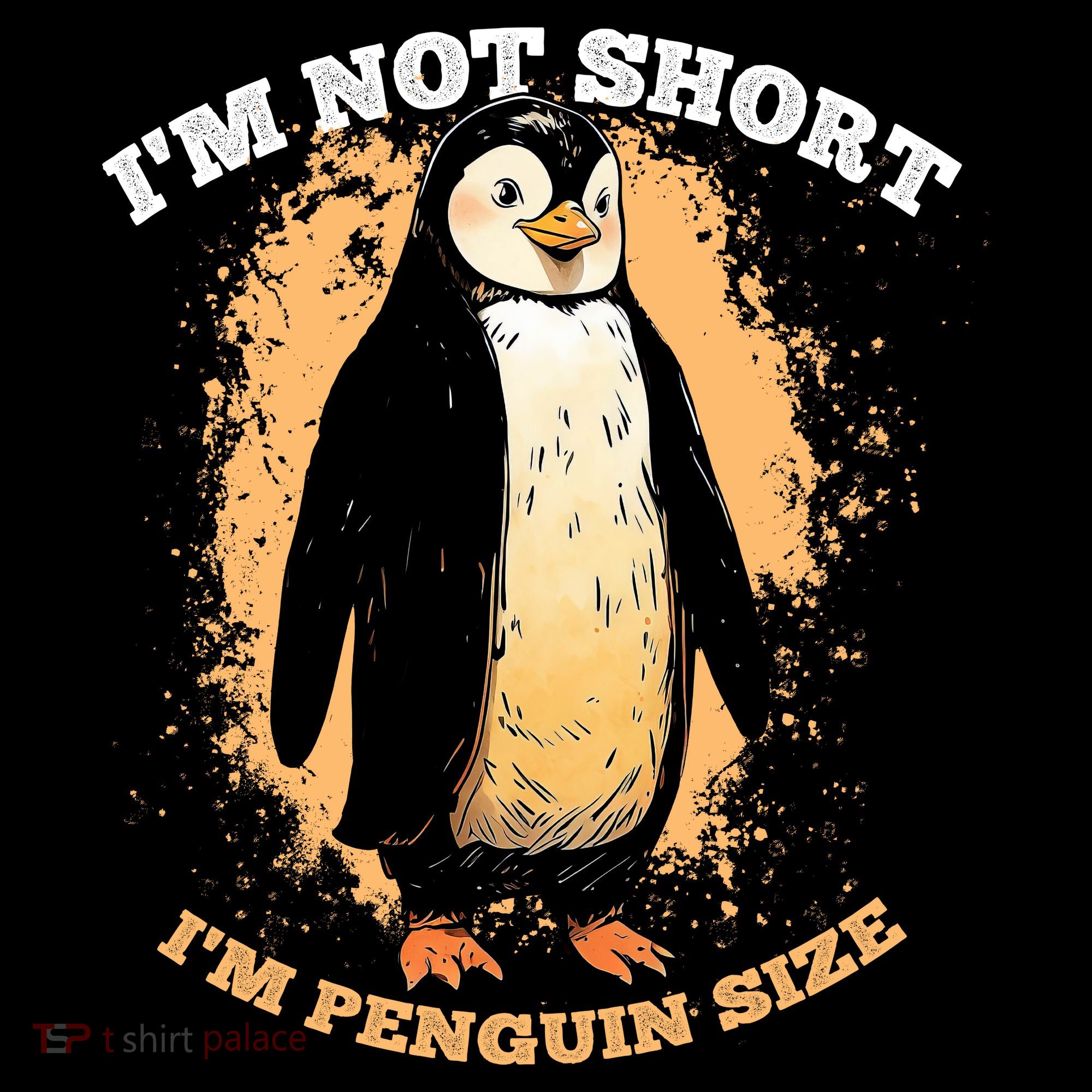 Funny Penguin Im Not Short Im Penguin Size Doggie Tank