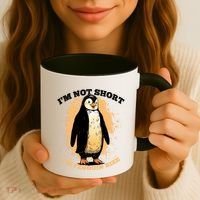 Funny Penguin Im Not Short Im Penguin Size Coffee Mug thumb 3