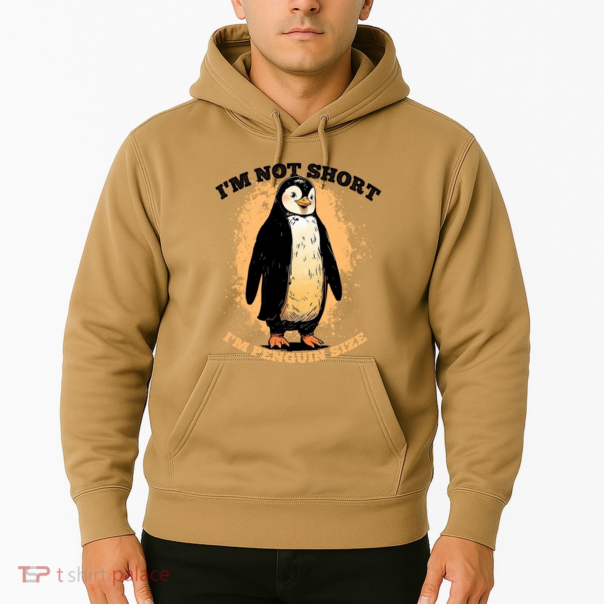 Funny Penguin Im Not Short Im Penguin Size Hoodie
