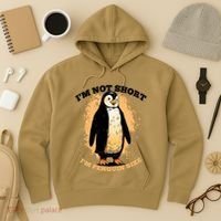 Funny Penguin Im Not Short Im Penguin Size Hoodie thumb 3