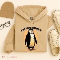 Funny Penguin Im Not Short Im Penguin Size Hoodie thumb 4