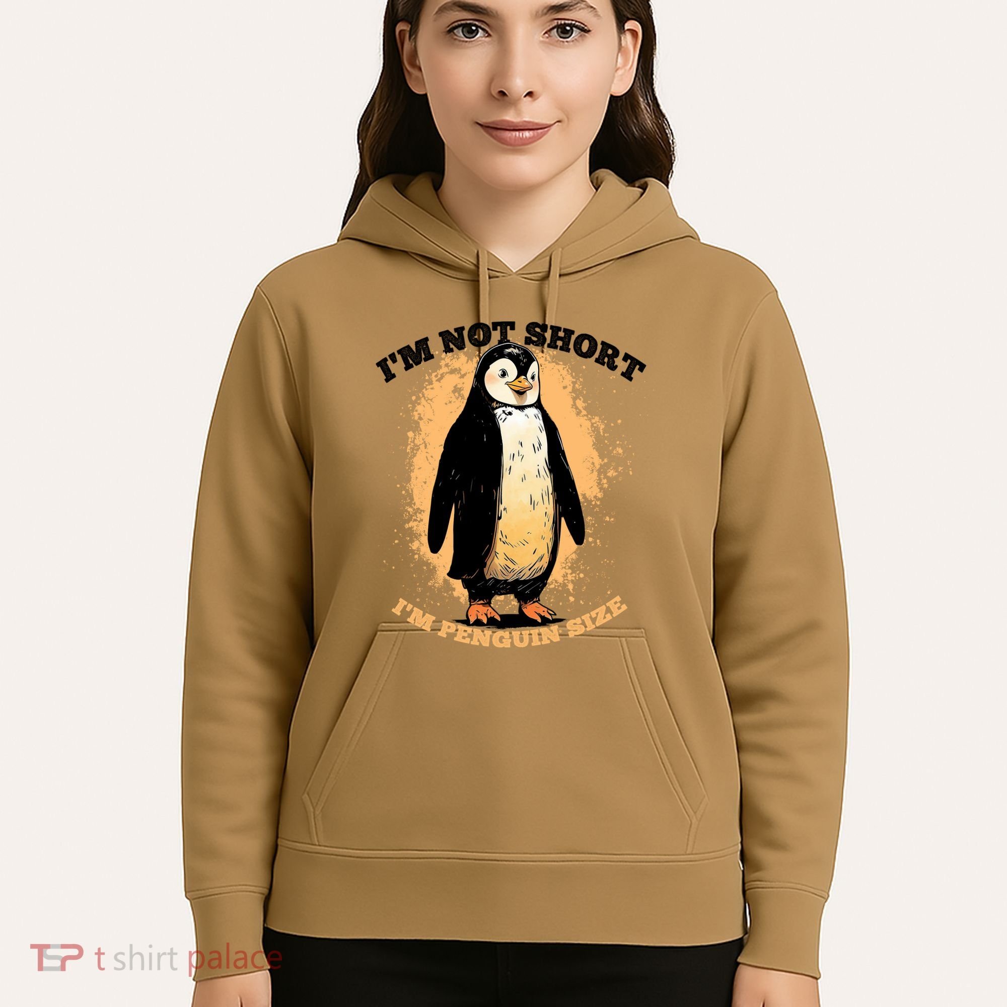 Funny Penguin Im Not Short Im Penguin Size Hoodie