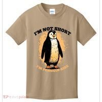 Funny Penguin Im Not Short Im Penguin Size Kids T-Shirt thumb 0