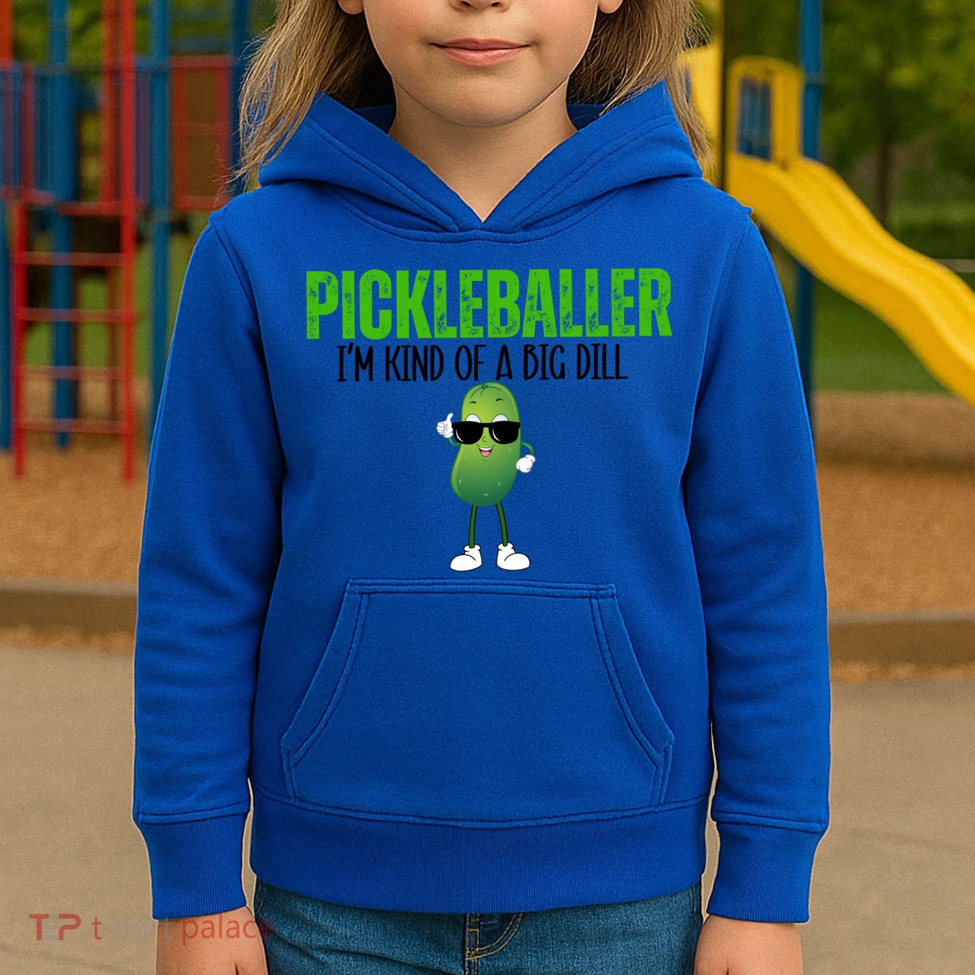 Funny Pickleballer IM Kind Of A Big Dill Pickleball Lover Funny Gift Kids Hoodie