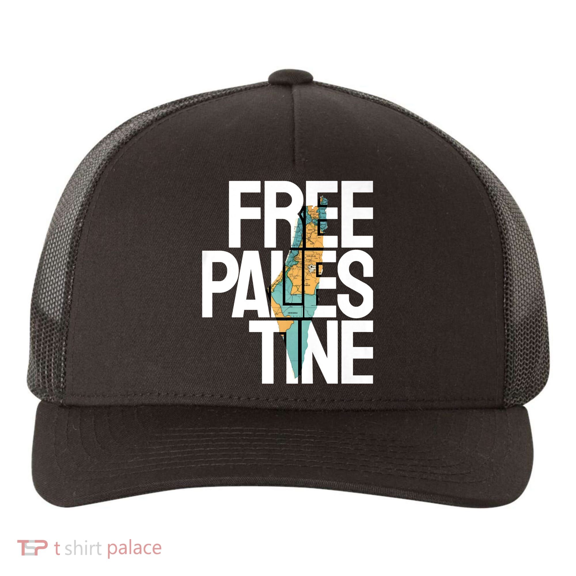 Free Palestine I Stand With Palestine Yupoong Adult 5-Panel Trucker Hat