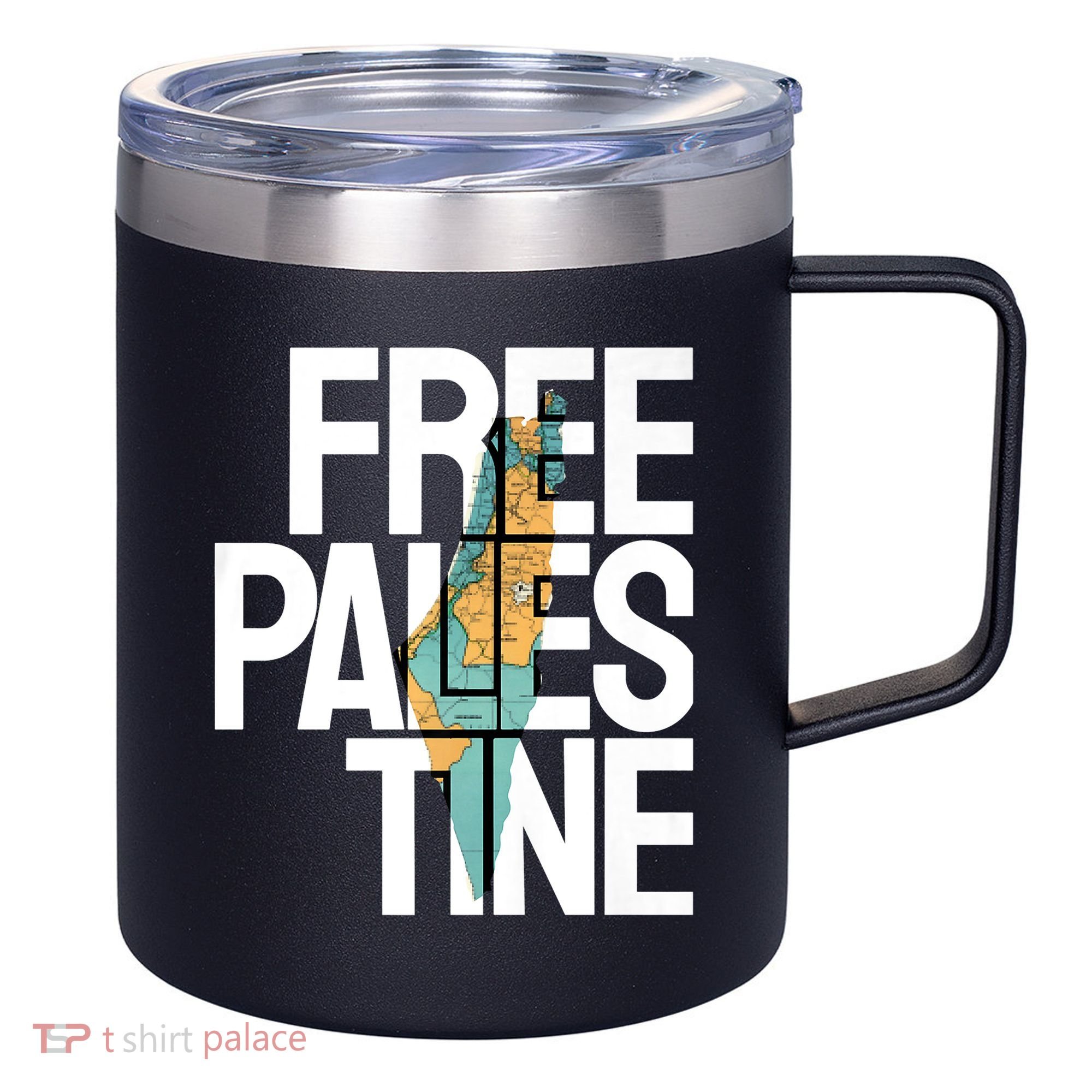 Free Palestine I Stand With Palestine 12oz Stainless Steel Coffee Mug