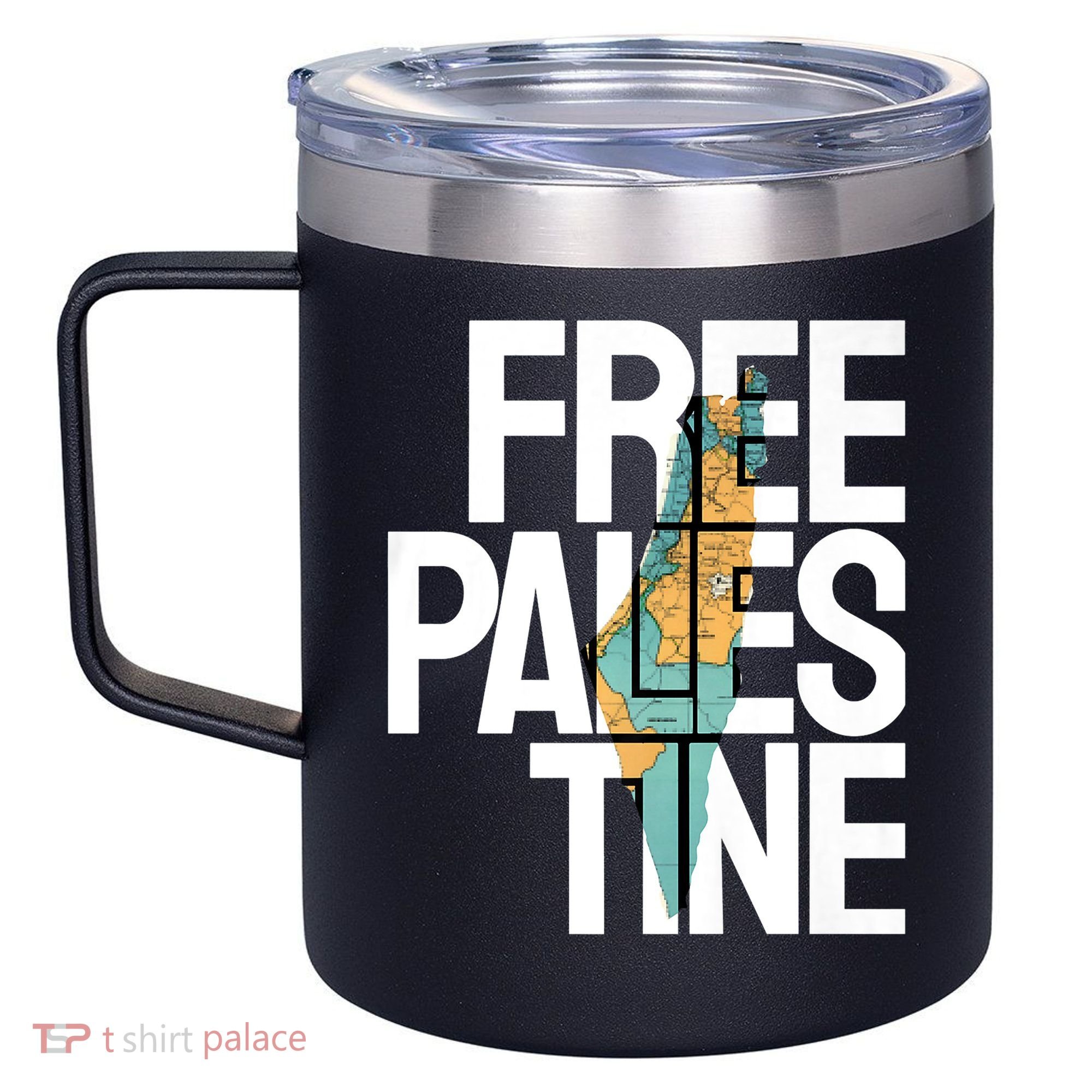 Free Palestine I Stand With Palestine 12oz Stainless Steel Coffee Mug